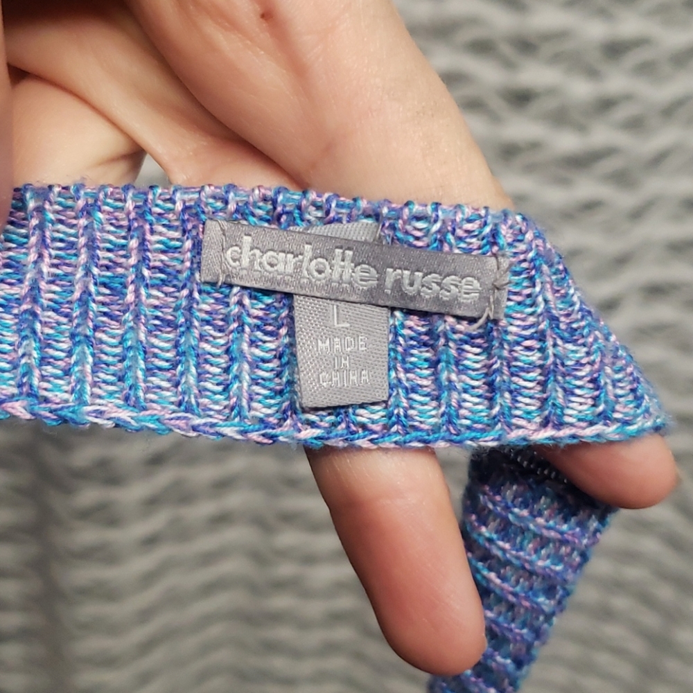 Blue and Pink Knit Sweater - Picture 4 of 4